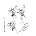 Small Dinosaur Metal Charms in Antique Silver Finish view 1