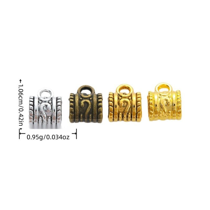 Vintage Finish Metal Large Hole Bail Beads in 4 Style Options