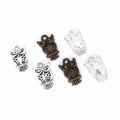Layered Owl Metal Charms in 3 Pictured Finishes for Jewelry Crafts view 1