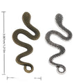 Wavy Snake Vintage Metal Charm Pendant for Jewelry Making view 1