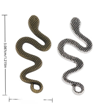 Wavy Snake Vintage Metal Charm Pendant for Jewelry Making