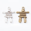 Stacked Stone Figure Charm Metal Jewelry Making Pieces view 1