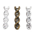 DNA Helix Charm in 4 Metal Finishes for Jewelry Making view 1
