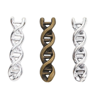 DNA Helix Charm in 4 Metal Finishes for Jewelry Making