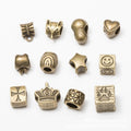 Mixed Motif Large Hole Antique Bronze Metal Beads Craft Beads view 1