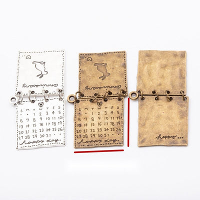 Calendar Book metal component, front grouping showing the available finishes.