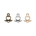 Heart Halo Angel Charm Metal Pendant for Jewelry Making view 1
