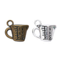 Graduated Measuring Cup Pendant Charm in Two Finishes view 1