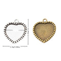 Heart Shaped Cabochon Pendant Setting in Two Finishes view 1