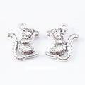 Vintage Squirrel Charms in Antique Silver Finish for Jewelry Making view 1
