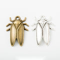 Antique Bronze and Silver Cicada Charms for Jewelry Making view 1