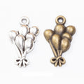 Balloon Bouquet Metal Charms in Two Antique Finishes view 1