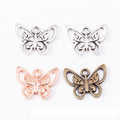 Openwork Butterfly Metal Charm Pendant in Three Finishes view 1
