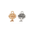 Tree of Life Medallion Metal Charm for Jewelry Making in 3 Visible Finishes view 1