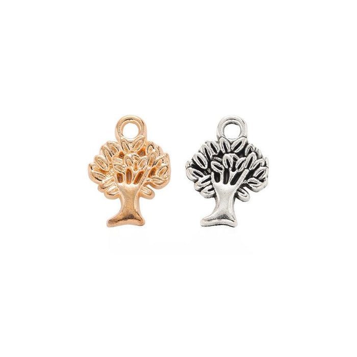 Tree of Life Medallion Metal Charm for Jewelry Making in 3 Visible Finishes