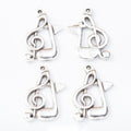 Treble Clef Music Note Charm Metal Jewelry Making Pieces view 1