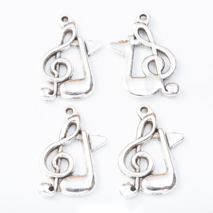 Treble Clef Music Note Charm Metal Jewelry Making Pieces
