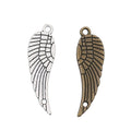Long Feathered Wing Two-Loop Connector in Two Antique Finishes view 1