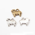 Curled Horn Sheep Charm in Multiple Metal Finishes for Jewelry Making view 1