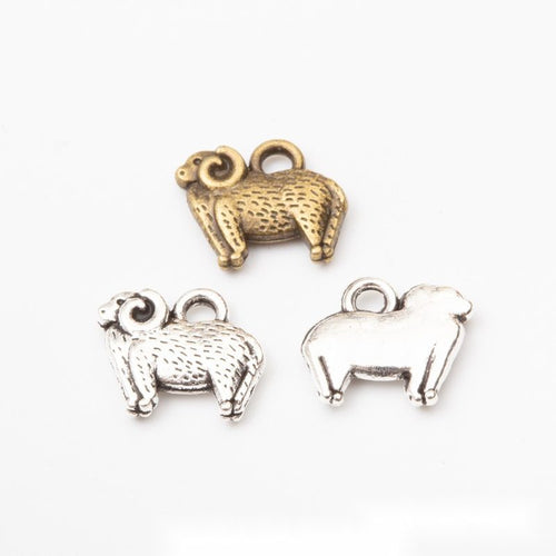 Finish assortment shown together of the curled horn sheep charm