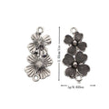Double Flower Connector Jewelry Making Component In 1 Finish Option view 1