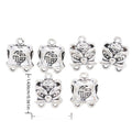 Fu Character Tiger Hat Connector Charm in Textured Metal for Jewelry Making view 1