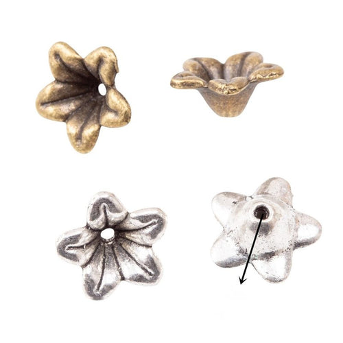 Flower Bead Cap components shown together in the available finishes