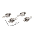 Small Curled Leaf Metal Charm Pendant Jewelry Making Component view 1