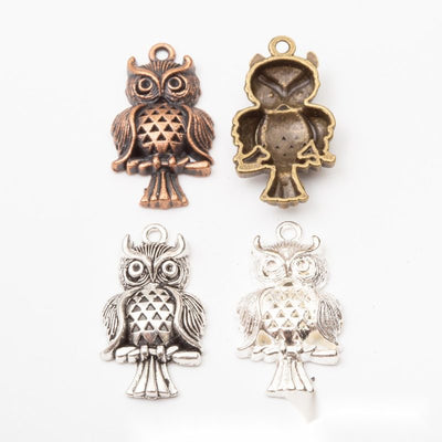 Perched Owl Charm front product view