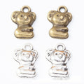 Seated Koala Charm in Antique Bronze and Silver Tone Metal view 1