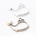 Open Whale Resin Frame Charm in Two Antique Finishes view 1