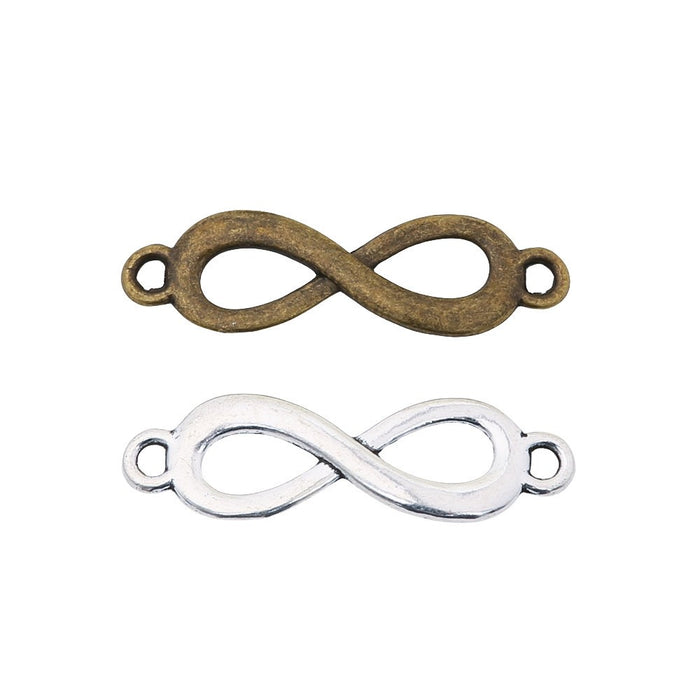 Infinity Symbol Double Loop Jewelry Connector Component