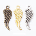 Single Feathered Wing Metal Charm Pendant For Jewelry Making view 1