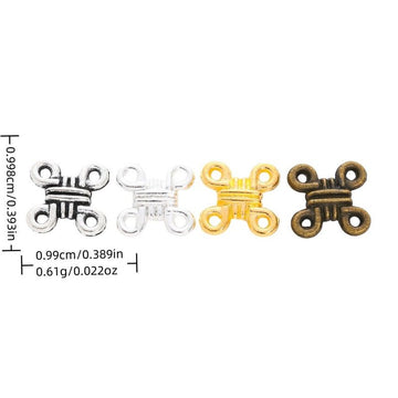 Chinese Knot Connector in 4 Metal Finishes for Jewelry Making