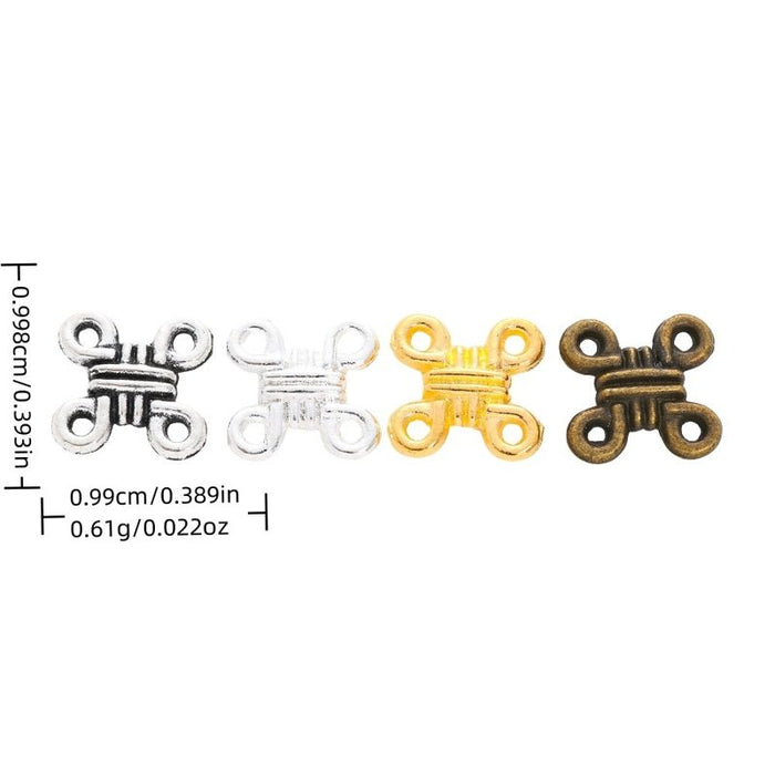 Chinese Knot Connector in 4 Metal Finishes for Jewelry Making