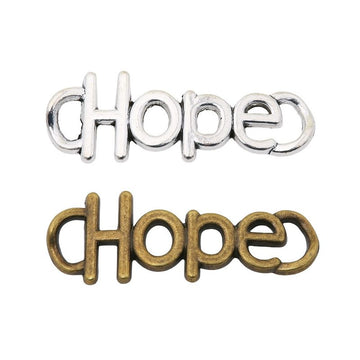 Hope Word Two Loop Connector in Two Antique Finishes
