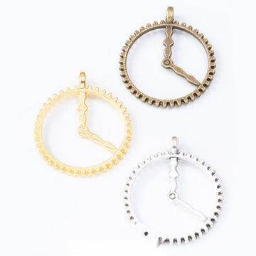 3-Finish Gear Rim Clock Hands Metal Jewelry Components for Crafts