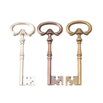 Skeleton Key metal component, front grouping showing the available finishes.