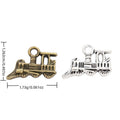 Steam Locomotive Vintage Metal Charm Pendant for Jewelry Making view 1