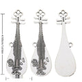 Detailed Pipa Lute Charm in Antique Silver Tone Jewelry Making Component view 1
