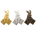 Rabbit Playing Cards Metal Charm Pendant Jewelry Making Component view 1
