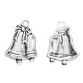 Double Christmas Bell Metal Charm Pendant For Jewelry Making And Craft Projects view 1