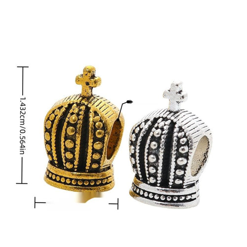 Antique Gold crown slider bead shown in product image 1