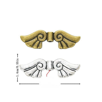 Scroll Wing Bead Detailed Alloy Bead in 2 Pictured Options