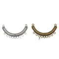Curved Beaded Chandelier Connector in Two Antique Finishes view 1