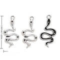 Coiled Snake Vintage Metal Charm Pendant for Jewelry Making view 1