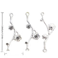 Antique Silver Flowering Branch Connector Pendant Charm view 1