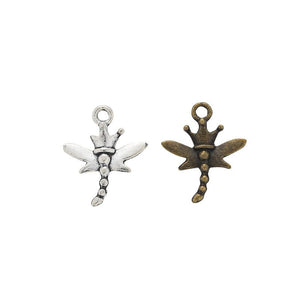 Fairy Dragonfly Charm Metal Pendant for Jewelry Making