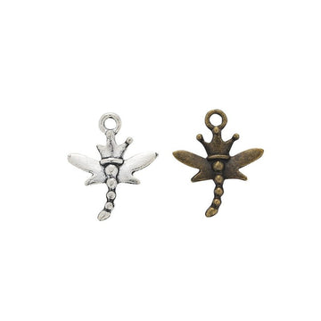 Fairy Dragonfly Charm Metal Pendant for Jewelry Making