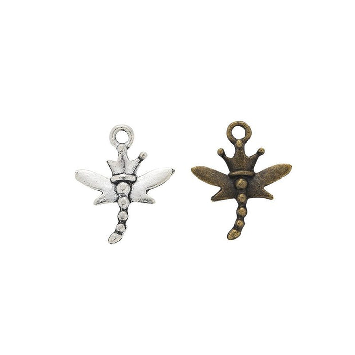 Fairy Dragonfly Charm Metal Pendant for Jewelry Making
